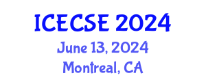 International Conference on Electrical, Computer and Systems Engineering (ICECSE) June 13, 2024 - Montreal, Canada