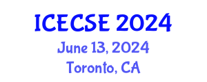 International Conference on Electrical, Computer and Systems Engineering (ICECSE) June 13, 2024 - Toronto, Canada