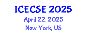 International Conference on Electrical, Computer and Systems Engineering (ICECSE) April 22, 2025 - New York, United States