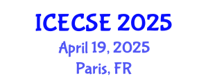 International Conference on Electrical, Computer and Systems Engineering (ICECSE) April 19, 2025 - Paris, France