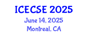 International Conference on Electrical, Computer and Systems Engineering (ICECSE) June 14, 2025 - Montreal, Canada