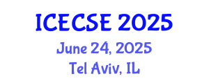 International Conference on Electrical, Computer and Systems Engineering (ICECSE) June 24, 2025 - Tel Aviv, Israel