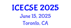 International Conference on Electrical, Computer and Systems Engineering (ICECSE) June 15, 2025 - Toronto, Canada