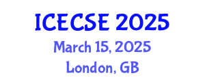 International Conference on Electrical, Computer and Systems Engineering (ICECSE) March 15, 2025 - London, United Kingdom