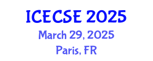 International Conference on Electrical, Computer and Systems Engineering (ICECSE) March 29, 2025 - Paris, France