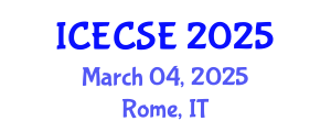 International Conference on Electrical, Computer and Systems Engineering (ICECSE) March 04, 2025 - Rome, Italy