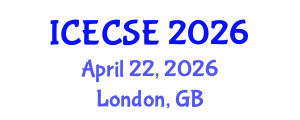 International Conference on Electrical, Computer and Systems Engineering (ICECSE) April 22, 2026 - London, United Kingdom