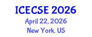 International Conference on Electrical, Computer and Systems Engineering (ICECSE) April 22, 2026 - New York, United States