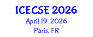 International Conference on Electrical, Computer and Systems Engineering (ICECSE) April 19, 2026 - Paris, France