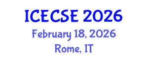 International Conference on Electrical, Computer and Systems Engineering (ICECSE) February 18, 2026 - Rome, Italy