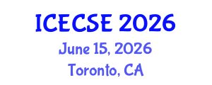 International Conference on Electrical, Computer and Systems Engineering (ICECSE) June 15, 2026 - Toronto, Canada