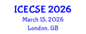 International Conference on Electrical, Computer and Systems Engineering (ICECSE) March 15, 2026 - London, United Kingdom