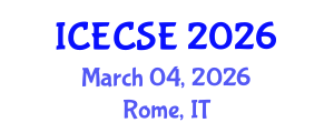 International Conference on Electrical, Computer and Systems Engineering (ICECSE) March 04, 2026 - Rome, Italy