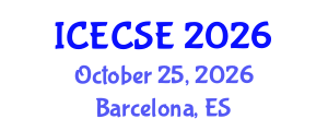 International Conference on Electrical, Computer and Systems Engineering (ICECSE) October 25, 2026 - Barcelona, Spain