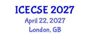 International Conference on Electrical, Computer and Systems Engineering (ICECSE) April 22, 2027 - London, United Kingdom International Conference on Electrical, Computer and Systems Engineering (ICECSE) April 22, 2027 - London, United Kingdom