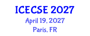 International Conference on Electrical, Computer and Systems Engineering (ICECSE) April 19, 2027 - Paris, France International Conference on Electrical, Computer and Systems Engineering (ICECSE) April 19, 2027 - Paris, France
