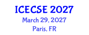 International Conference on Electrical, Computer and Systems Engineering (ICECSE) March 29, 2027 - Paris, France International Conference on Electrical, Computer and Systems Engineering (ICECSE) March 29, 2027 - Paris, France