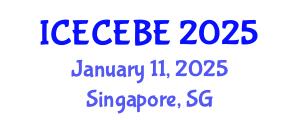 International Conference on Electrical, Computer, Electronics and Biomedical Engineering (ICECEBE) January 11, 2025 - Singapore, Singapore