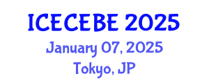 International Conference on Electrical, Computer, Electronics and Biomedical Engineering (ICECEBE) January 07, 2025 - Tokyo, Japan