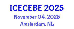 International Conference on Electrical, Computer, Electronics and Biomedical Engineering (ICECEBE) November 04, 2025 - Amsterdam, Netherlands
