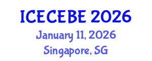 International Conference on Electrical, Computer, Electronics and Biomedical Engineering (ICECEBE) January 11, 2026 - Singapore, Singapore