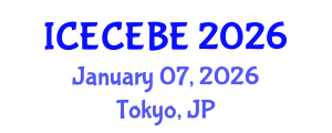 International Conference on Electrical, Computer, Electronics and Biomedical Engineering (ICECEBE) January 07, 2026 - Tokyo, Japan