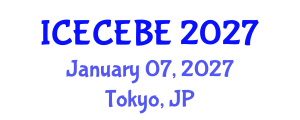 International Conference on Electrical, Computer, Electronics and Biomedical Engineering (ICECEBE) January 07, 2027 - Tokyo, Japan International Conference on Electrical, Computer, Electronics and Biomedical Engineering (ICECEBE) January 07, 2027 - Tokyo, Japan