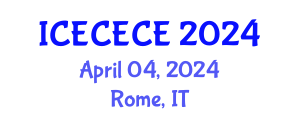 International Conference on Electrical, Computer, Electronics and Communication Engineering (ICECECE) April 04, 2024 - Rome, Italy