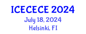 International Conference on Electrical, Computer, Electronics and Communication Engineering (ICECECE) July 18, 2024 - Helsinki, Finland