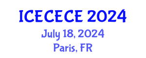 International Conference on Electrical, Computer, Electronics and Communication Engineering (ICECECE) July 18, 2024 - Paris, France