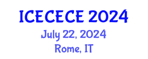 International Conference on Electrical, Computer, Electronics and Communication Engineering (ICECECE) July 22, 2024 - Rome, Italy