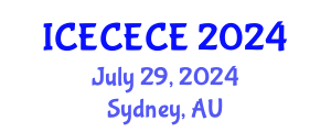 International Conference on Electrical, Computer, Electronics and Communication Engineering (ICECECE) July 29, 2024 - Sydney, Australia