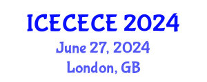 International Conference on Electrical, Computer, Electronics and Communication Engineering (ICECECE) June 27, 2024 - London, United Kingdom