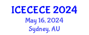 International Conference on Electrical, Computer, Electronics and Communication Engineering (ICECECE) May 16, 2024 - Sydney, Australia