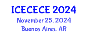 International Conference on Electrical, Computer, Electronics and Communication Engineering (ICECECE) November 25, 2024 - Buenos Aires, Argentina