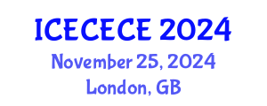 International Conference on Electrical, Computer, Electronics and Communication Engineering (ICECECE) November 25, 2024 - London, United Kingdom