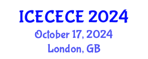 International Conference on Electrical, Computer, Electronics and Communication Engineering (ICECECE) October 17, 2024 - London, United Kingdom