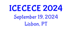 International Conference on Electrical, Computer, Electronics and Communication Engineering (ICECECE) September 19, 2024 - Lisbon, Portugal