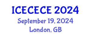 International Conference on Electrical, Computer, Electronics and Communication Engineering (ICECECE) September 19, 2024 - London, United Kingdom