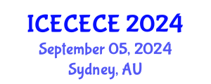 International Conference on Electrical, Computer, Electronics and Communication Engineering (ICECECE) September 05, 2024 - Sydney, Australia