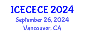 International Conference on Electrical, Computer, Electronics and Communication Engineering (ICECECE) September 26, 2024 - Vancouver, Canada