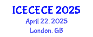 International Conference on Electrical, Computer, Electronics and Communication Engineering (ICECECE) April 22, 2025 - London, United Kingdom