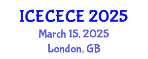 International Conference on Electrical, Computer, Electronics and Communication Engineering (ICECECE) March 15, 2025 - London, United Kingdom