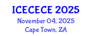 International Conference on Electrical, Computer, Electronics and Communication Engineering (ICECECE) November 04, 2025 - Cape Town, South Africa