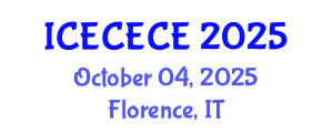 International Conference on Electrical, Computer, Electronics and Communication Engineering (ICECECE) October 04, 2025 - Florence, Italy