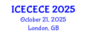 International Conference on Electrical, Computer, Electronics and Communication Engineering (ICECECE) October 21, 2025 - London, United Kingdom