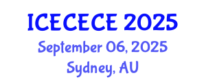 International Conference on Electrical, Computer, Electronics and Communication Engineering (ICECECE) September 06, 2025 - Sydney, Australia