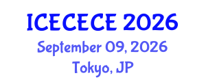 International Conference on Electrical, Computer, Electronics and Communication Engineering (ICECECE) September 09, 2026 - Tokyo, Japan