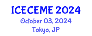 International Conference on Electrical, Computer, Electronics and Mechatronics Engineering (ICECEME) October 03, 2024 - Tokyo, Japan