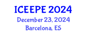 International Conference on Electrical, Electronics and Power Engineering (ICEEPE) December 23, 2024 - Barcelona, Spain